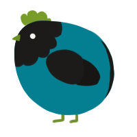 A sea and sable chicken with a head pattern