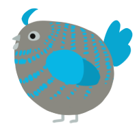 A ash and cerulean chicken with a bar pattern