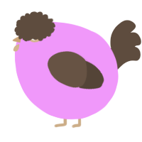 A lavender and bark chicken