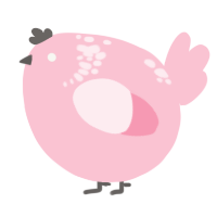 A rose chicken with a neck-speckle pattern