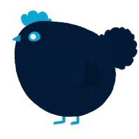 A tumblr chicken with a lace pattern