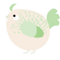 A cream and gluppy chicken with a half-lace pattern