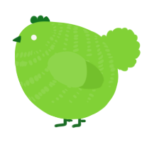 A grass chicken with a bar pattern