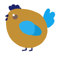 A gold and sky chicken