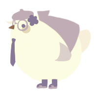 A mist and lilac chicken with a bar pattern