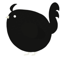 A black chicken with a half-lace pattern