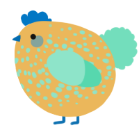 A honey and mint chicken with a speckle pattern