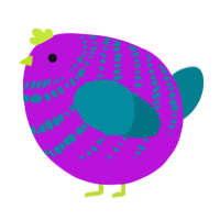 A amethyst and sea chicken with a bar pattern