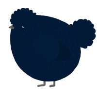 A tumblr chicken with a lace pattern