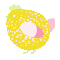 A yellow and rose chicken with a speckle pattern
