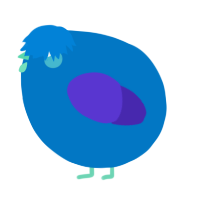 A sapphire and indigo chicken