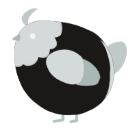 A sable and silver chicken with a head pattern