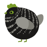 A sable and ash chicken with a bar pattern