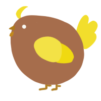 A brown and yellow chicken