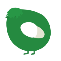 A viridian and white chicken