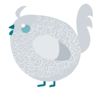 A mist chicken with a double-lace pattern