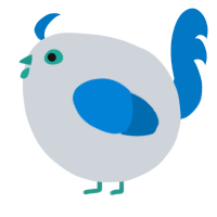 A mist and sapphire chicken