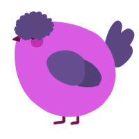 A orchid and overcast chicken