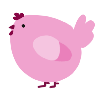 A pink chicken
