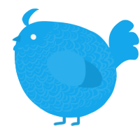 A sky chicken with a double-lace pattern