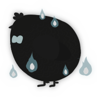 A black chicken with a double-lace pattern