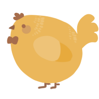 A honey chicken with a neck-band pattern