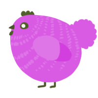 A orchid chicken with a bar pattern