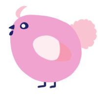 A pink and rose chicken