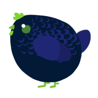 A tumblr and navy chicken with a half-lace pattern