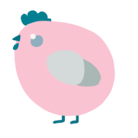A rose and silver chicken