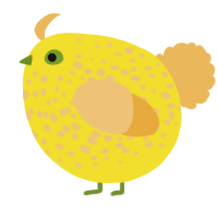 A yellow and honey chicken with a speckle pattern