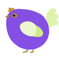 A blurple and apple chicken