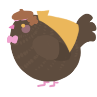 A bark chicken with a bar pattern