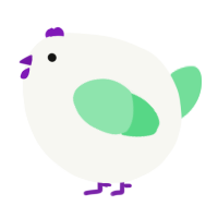 A white and spring chicken