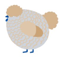 A mist and beige chicken with a lace pattern