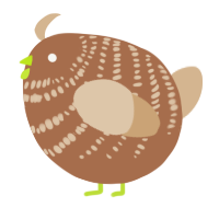 A brown and beige chicken with a bar pattern