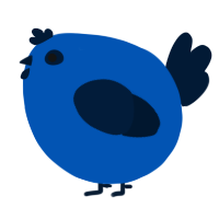 A ultramarine and tumblr chicken
