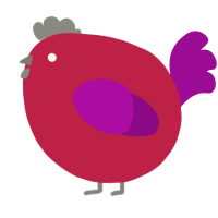 A crimson and plum chicken