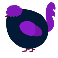 A tumblr and violet chicken