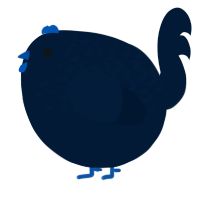 A tumblr chicken with a half-lace pattern