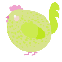 A lemon and lime chicken with a speckle pattern