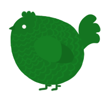 A leaf chicken with a lace pattern