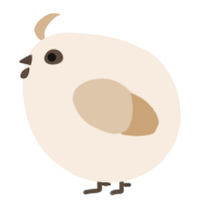 A cream and beige chicken