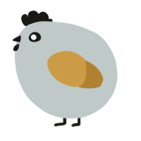 A silver and gold chicken