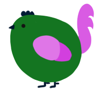 A leaf and orchid chicken