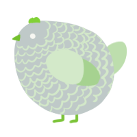 A silver and gluppy chicken with a lace pattern
