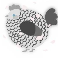 A leaf and beige chicken with a lace pattern