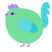 A spring and aqua chicken