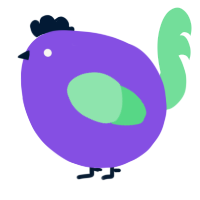 A blurple and spring chicken