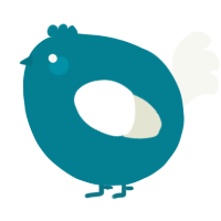 A sea and white chicken